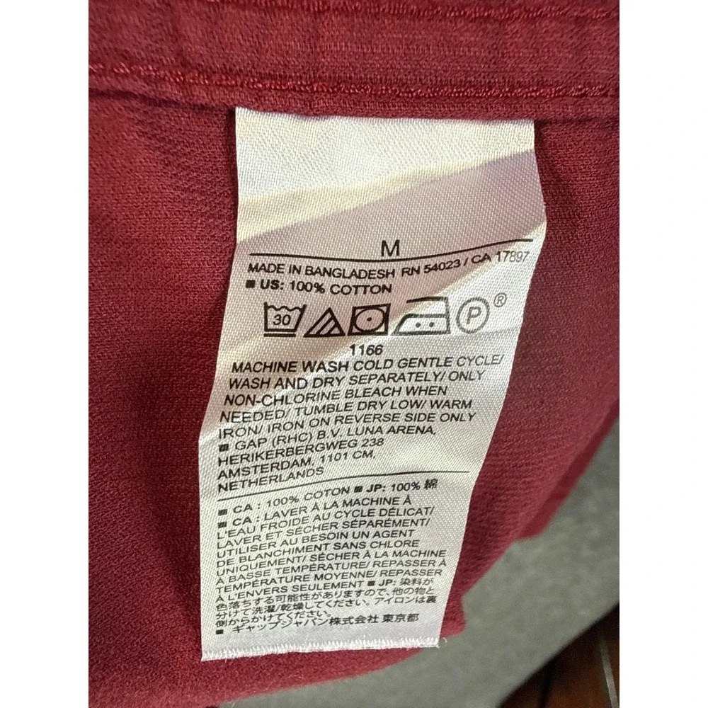 Banana Republic Corduroy Shirt Mens M Burgundy Slim Fit Fine Wale Hipster NWT